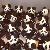 Panda Cupcakes Panda cupcakes for daughter's 5th birthday, for school. Used Hello Cupcake book, with some modifications. Thanks for looking.