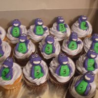 Barney Cupcakes I made these for a friend's little boy - he loves Barney. They're not exact replica's, but I tried! He's working on...