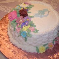 Basketweave This is a french vanilla cake w/brandy- apricot filling and b/c icing