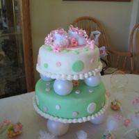 Circles Baby Shower Cake Me and two friends made this cake for my sister-in-law's baby shower. One layer was white cake and one was chocolate, both with...