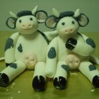 Mooing Their Way To You Fondant cows
