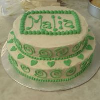Baby Shower Cake - Baby Malia 8" and 10" WASC with BC icing