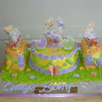 Butterflies Baby Shower Cake 