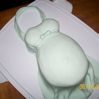 Belly Cake white sour cream cake torted 2 layer, filled with lemon curd and buttercream. MMF.