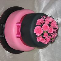 Pink And Black Wedding Cake I put this cake into our local show and it come first in Wedding cakes and also got best of show. I was very happy as its only my 2nd...