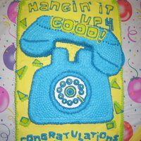 Phone Cake My dad's last day with the phone company...