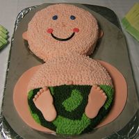 Baby Cake This was my first baby shower cake! Even though it started out as a disaster because the cake kept crumbling into the icing, after I spent...
