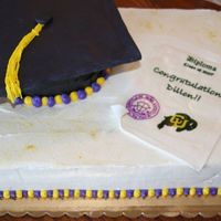 Graduation Cake This is my first attempt at a graduation cake, which ended up being the hardest cake I had done up to that point!! I did my own edible...