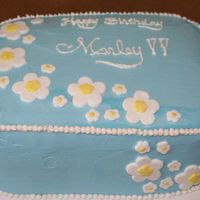 My Second Cake The flowers are fondant, everything else is buttercream.