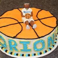 Denver Nuggets This was for a friend's son. He was turning two, and loves basketball and the Denver Nuggets. He carried the fondant Carmelo Anthony...