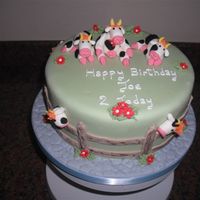 Joe's Cow Cake Lemon Madeira with Lemon Curd & Lemon Buttercream, covered in Sugarpaste with Sugarpaste Models & Decorations