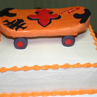 My 1St Skateboard Cake My 1st skateboard cake hope you like thanks for looking!