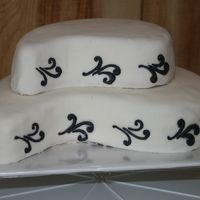 Black And White Done for baby shower for family. I did not have time to make border. The cake would have looked so much better.