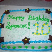 Chocolate Star Cake Chocolate cake and chocolate stars. Thanks for looking.