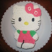 Hello Kitty A practice Hello kitty. I cut her out and made her colors to match the invitation. I wanted to try the dream whip frosting (delicious) and...