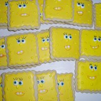 Spongebob sugar cookies with antonia74's icing. Royal icing eyes.Food writer freckles,mouth and eyelashes. He isn't what I envisioned in my...