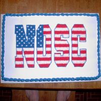 Flag Letters I make a cake for my husband's work every month. This was done in July a couple years ago.
