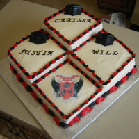 Graduation Cake For Twins + A Friend 