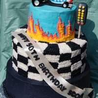 Nhra Birthday This is done in buttercream, fondant and Color Flo Icing.Thank you for looking