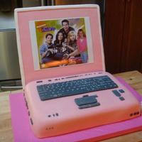 Laptop Computer I made this cake for my grandaughter's birthday. It was WASC cake with buttercream, covered in fondant. My husband made the cake board...