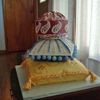 Regal Cushions My client saw Colette Peters' stacked pillows cake and wanted one like it with some changes in color/pattern. It's the first...