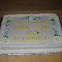 Sympathy sympathy cake for a P.E.O. sister.