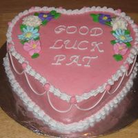 Going Away white cake, buttercream icing, strawberry filling