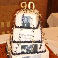 90Th Birthday Cake Edible Images on fondant