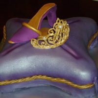 Gumpaste Shoe - Chocolate Tiara Chocolate Cake with fondant, gumpaste shoe and chocolate tiara.