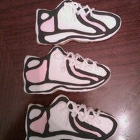 Tennis Shoe No fail sugar cookie with royal icing.