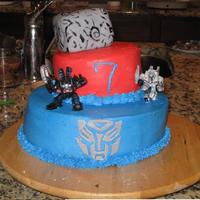 Transformers Made this for a 7 year old boy. I tried to make the all spark but it ended up looking like some kind of weird dice.