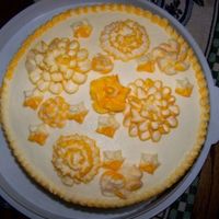 Flower Cake Butter almond cake covered in buttercream with buttercream flowers.
