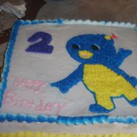 Pablo From Backyardigians I made this for my friends daughters second birthday..my friend liked it but I didnt. The bottom border fell was that because of heat or...
