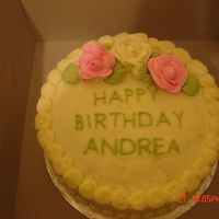 Roses birthday cake with pink and white roses for a friend's mother.