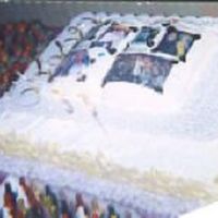 Photo Memories Photo memory cake - photos on half sheet cake.