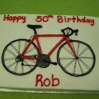Bike Cake for a biker who races (like in the tour) Buttercream drawing
