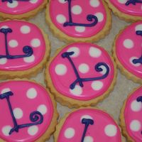 L Cookies Cookies for a young lady's Bday