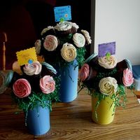 Cupcake Bouquet This is my rendition of Cambo's cupcake bouquet...I still need to practice but it's not bad for my first try...As you can see the...