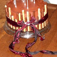 Chocolate Thia was a b-day cake for a fellow chocolate lover..the cake is chocolate with two kinds of chocolate mousse filling and chocolate frosting...