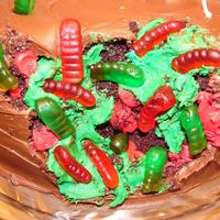 Cake Eating Bacteria 2 My BF and I made this for his mother's birthday..She is a nurse and had been warning us about flesh eating bacteria. So we thought we...