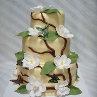 Magnolias And Butterflies 