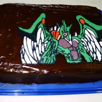 Danny's Birthday Cake This is the cake I made for my son's birthday. It is a character from Yu-Gi-Oh GX called elemental hero Avion, I think. He got me the...