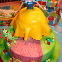 Snow White & Kermit My saughter likes snow white and kermit so I combined them for this cake