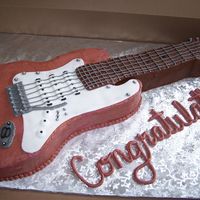 Groom's Cake Major Thanks to sarahcakes!!!!!My best friend just got married this New Year's Day and I made the Groom's Cake. He plays guitar...