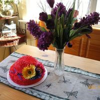 Red Hat Society my moms a member and this was for her birthday....lots of red