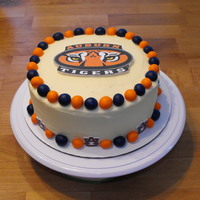 Auburn Birthday Cake This Aubuen Football Cake was made for my husband who is a big fan. War Eagles!!