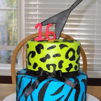 Rockin 16 This cake was made for a girl who loved a cake she had seen on a certain cake show...so this is my take on it. The cake is death by...