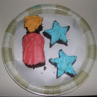 Firecrackers And Stars individual firecrakers and starts. these were supposed to be petit fours but it was in the 90s so i just put a bit of buttercream on the...