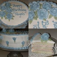 Hubby's Birthday Cake I made this cake for my husband's birthday. I took the Wilton I course last month and decided to practice what I learned. It turned...