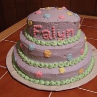 Baby Shower Polka Dots This was my first baby shower cake.